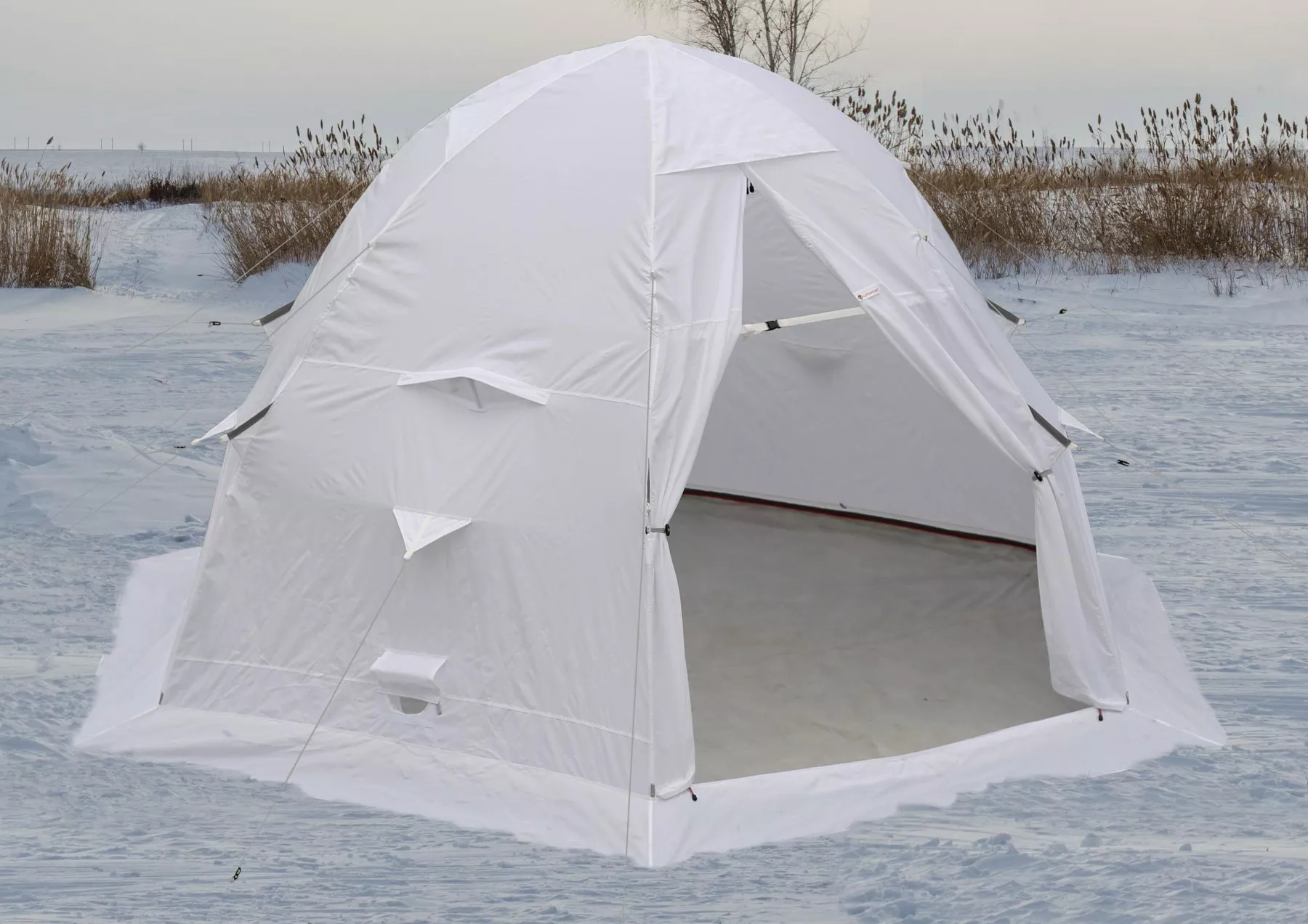 Зимняя защитная палатка для охотника ЛОТОС 5С (белая)