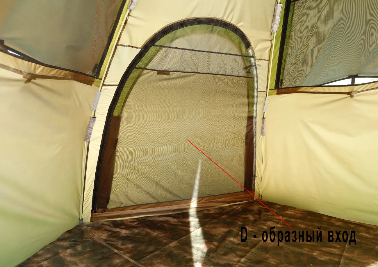 Летняя палатка ЛОТОС 5 Мансарда (Д-образная дверь изнутри)