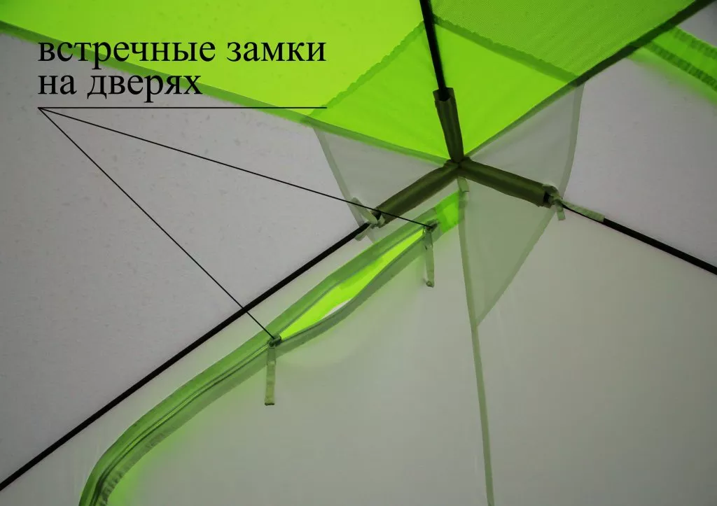 зимняя палатка ЛОТОС Куб Классик (вид изнутри)