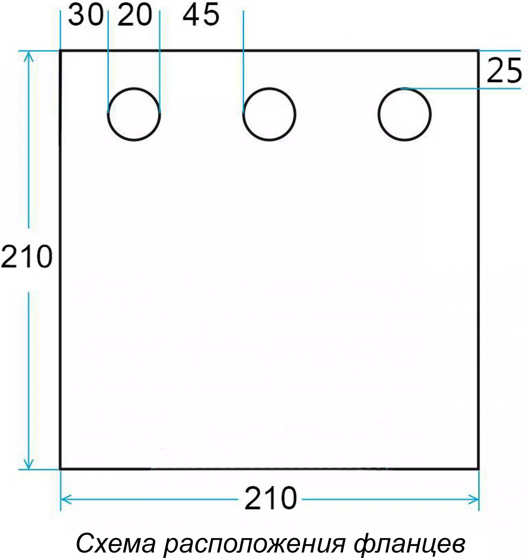 Схема Дно гидро-термоизоляционное ЛОТОС Куб 3 (210х210) с отверстиями под лунки