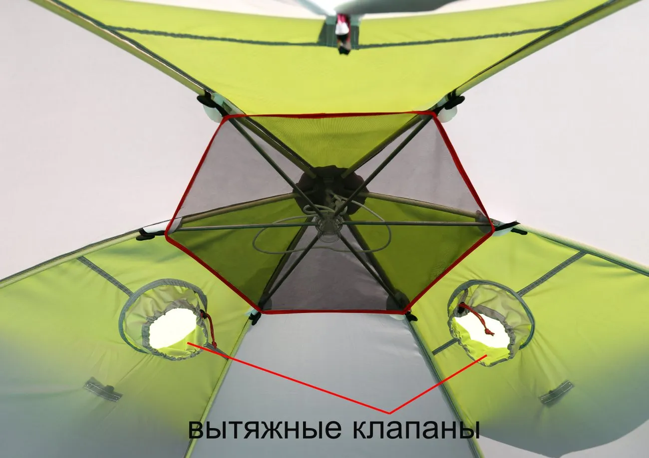 Зимняя автоматическая палатка Лотос 5С (вытяжные клапаны)