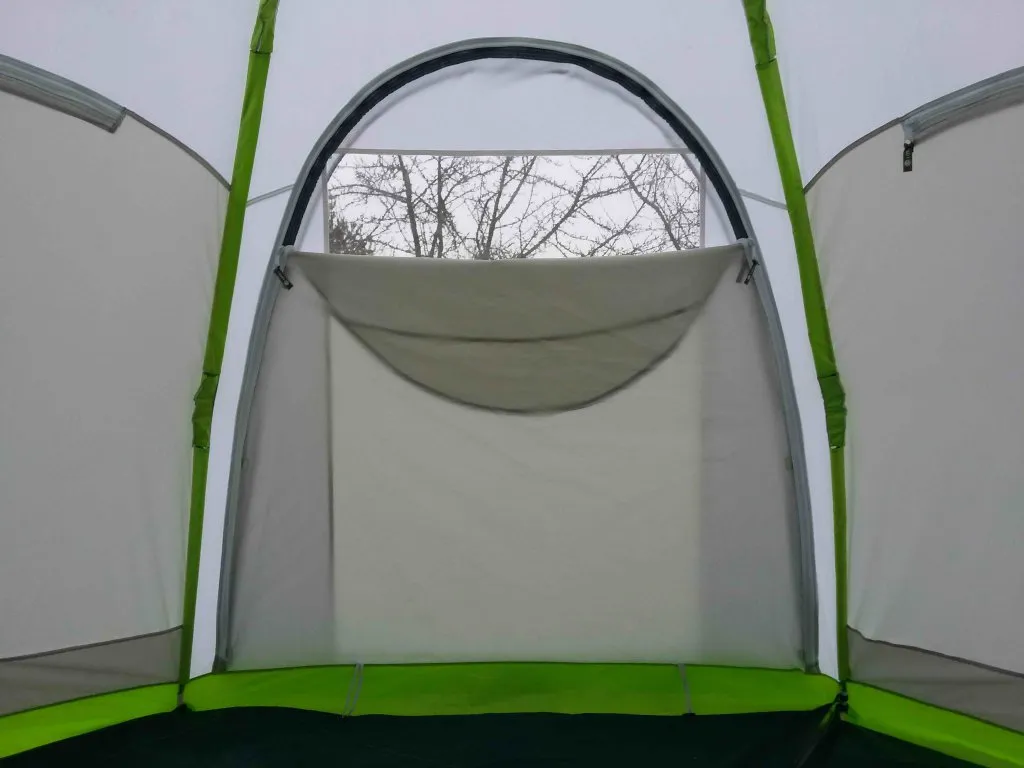 Стенка прозрачная "ЛОТОС" вид изнутри палатки
