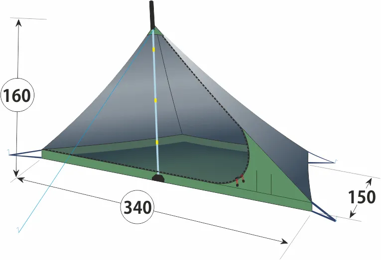 Внутренняя палатка Лотос Пирамида-2 (схема)