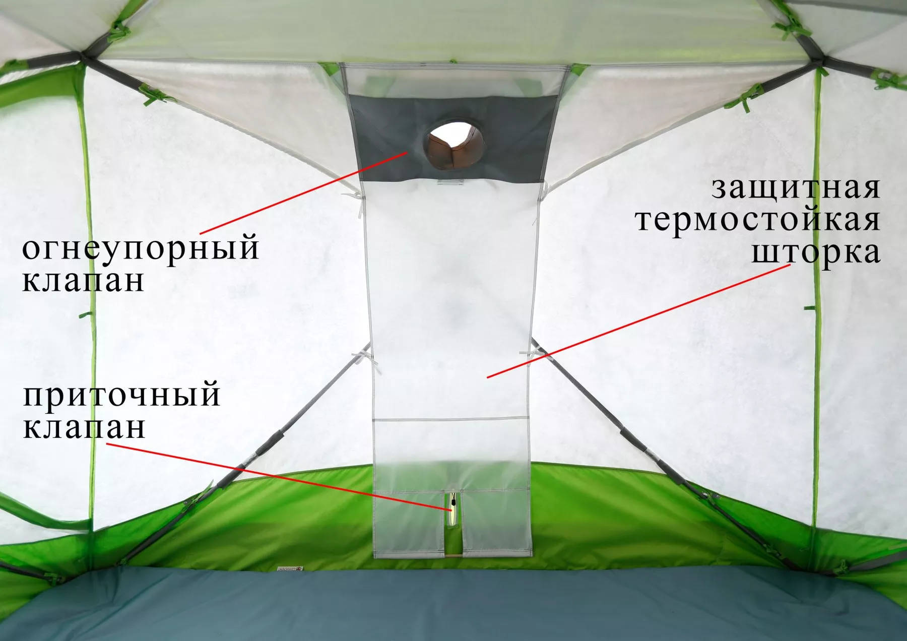 Клапан огнеупорный для палаток серии ЛОТОС Куб (кремнезем 1000°С)