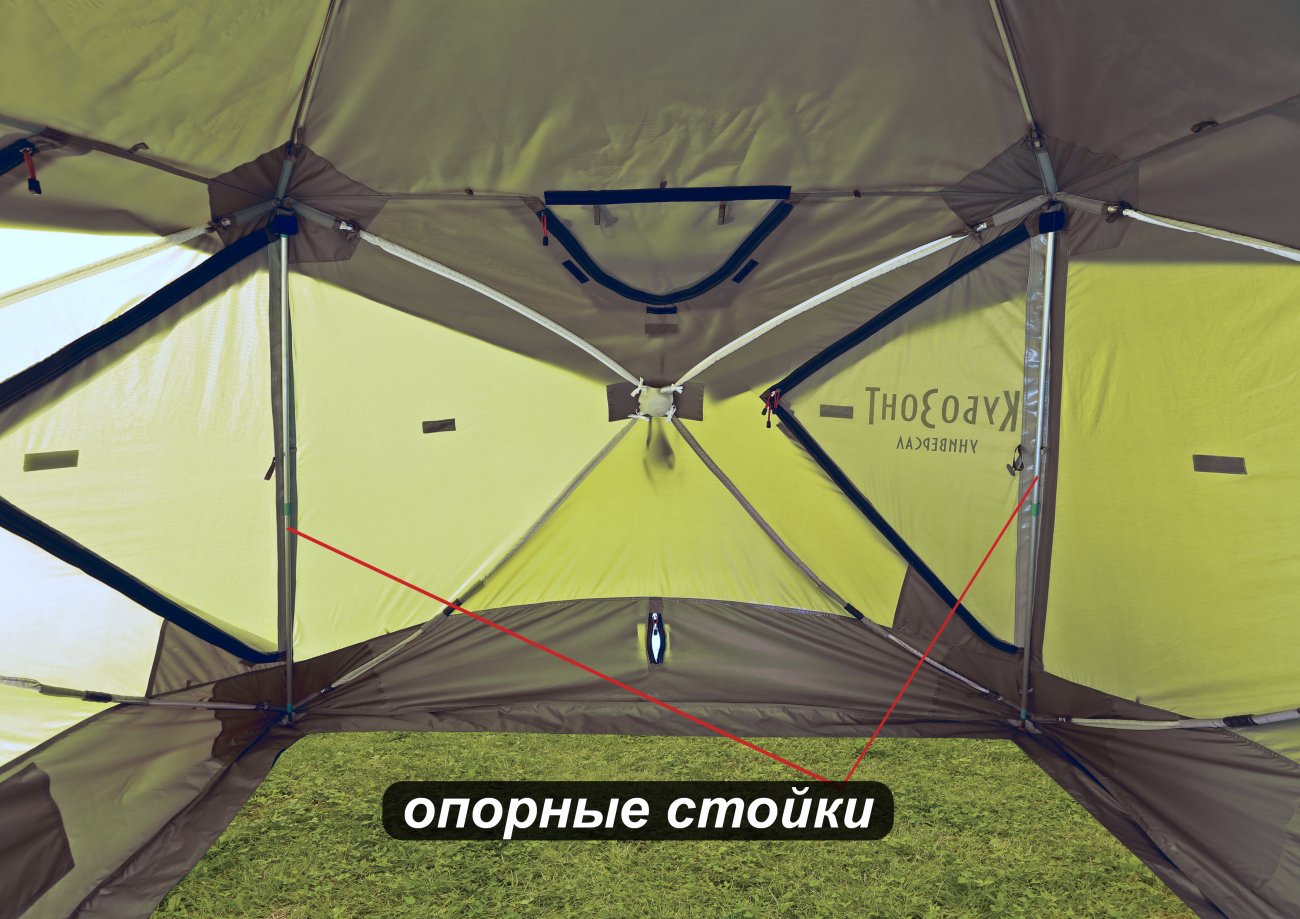 Универсальная палатка Лотос КубоЗонт 4у (опорные стойки)