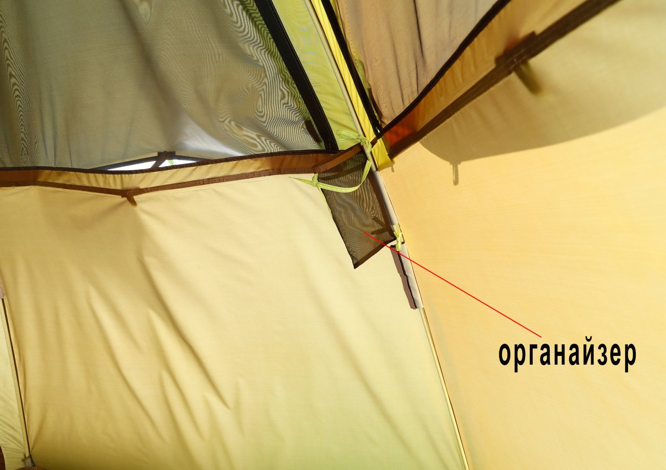 Летняя палатка ЛОТОС 5 Мансарда (кармашки изнутри)