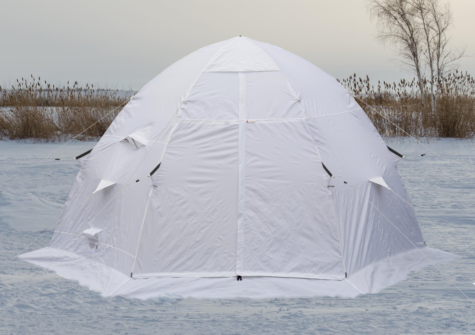 Зимняя защитная палатка для охотника ЛОТОС 5С (белая)