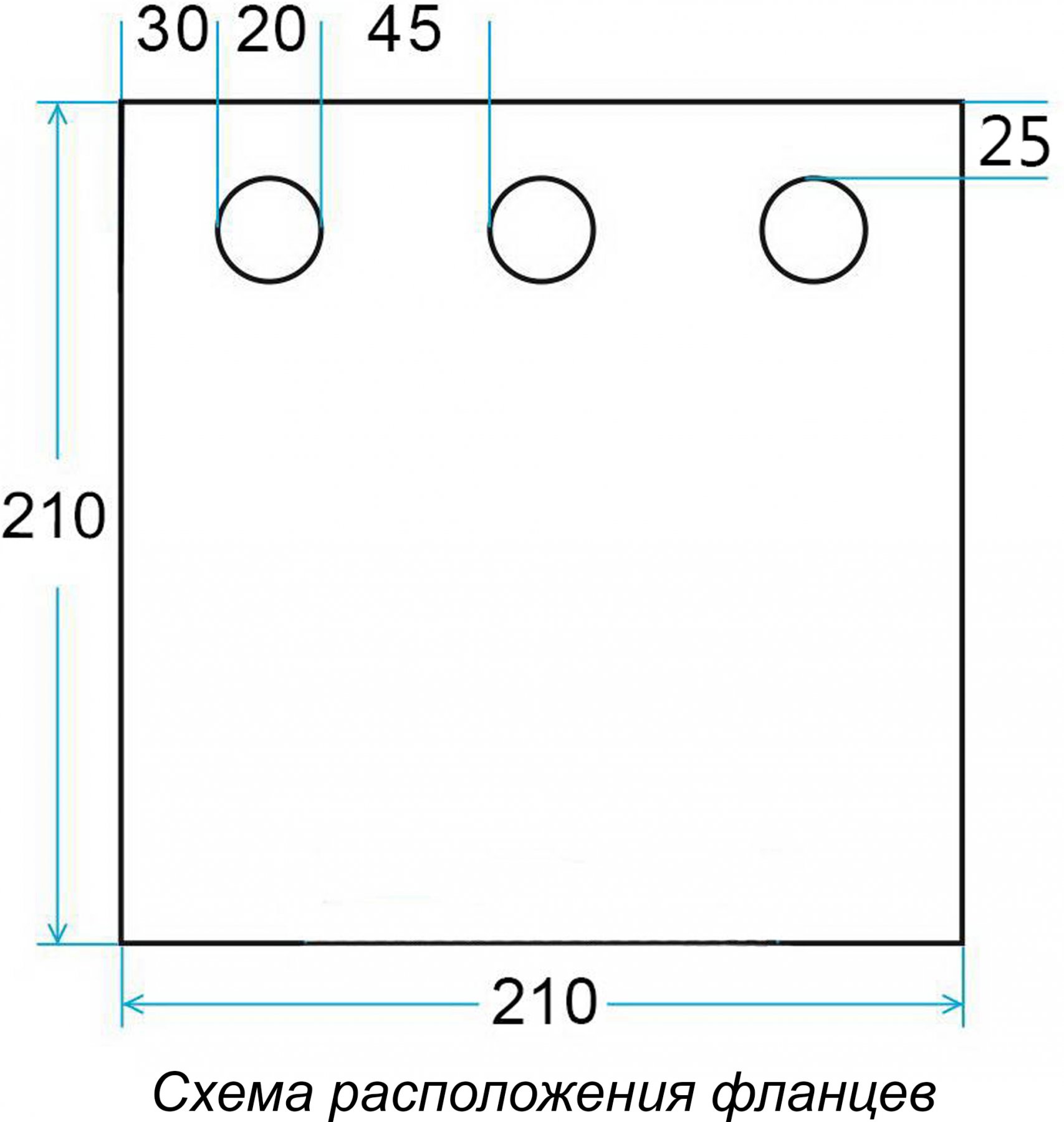 Схема Дно гидро-термоизоляционное ЛОТОС Куб 3 (210х210) с отверстиями под лунки